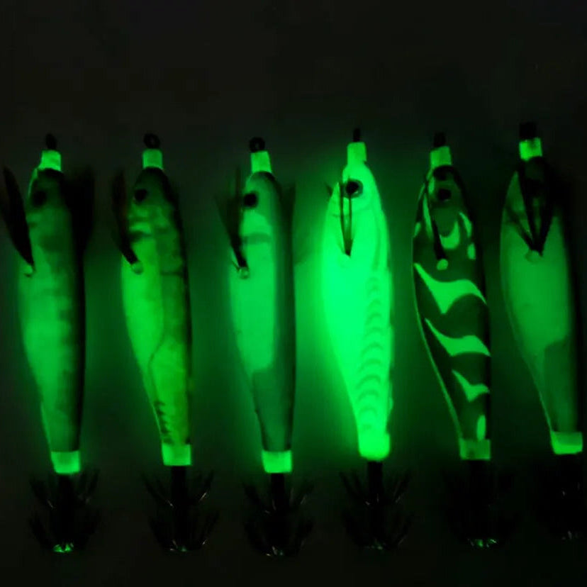 Luminous Wood Shrimp Squid Fishing Lure