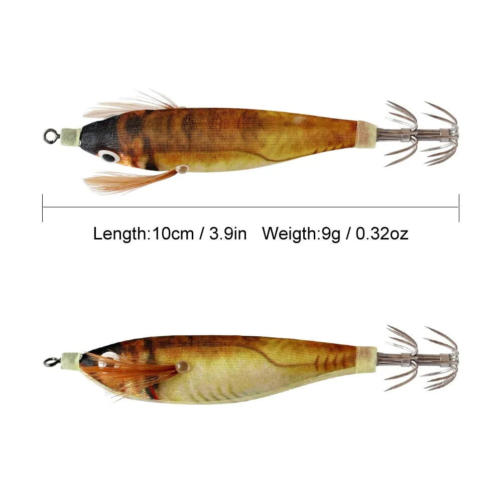 Luminous Wood Shrimp Squid Fishing Lure