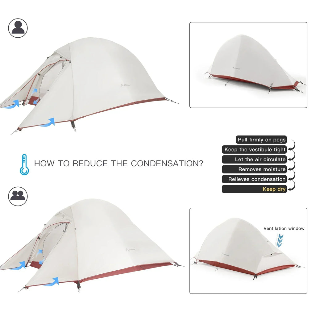 NNEOBA Ultralight Camping Tent Backpack Tent