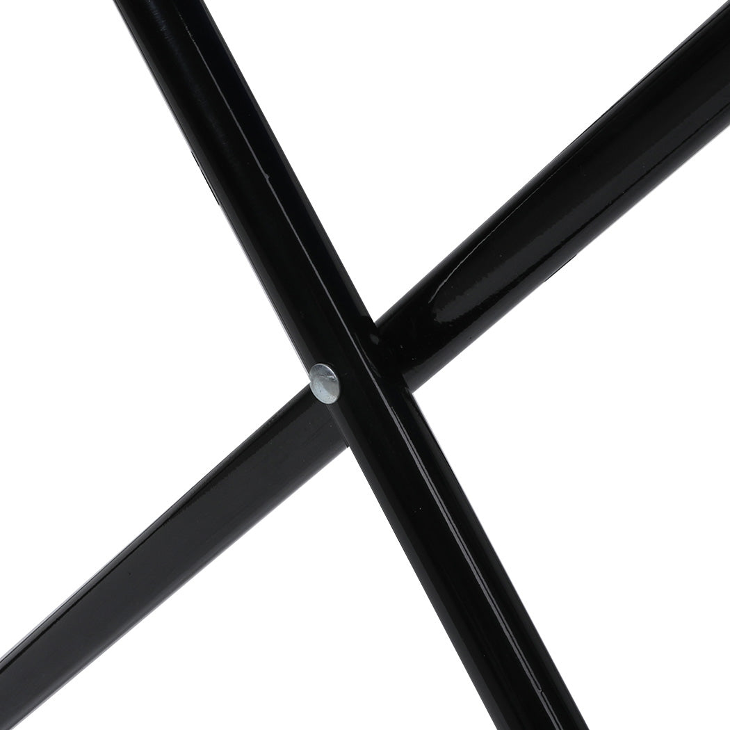 NNEIDS Levede Camping Chairs Folding Arm Foldable Black