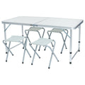 Camping table with 4 chairs