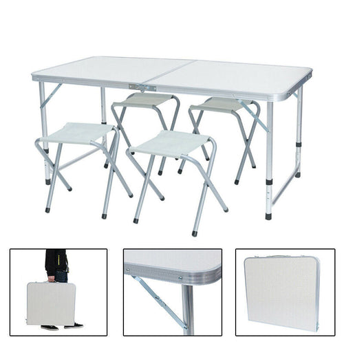 Camping table with 4 chairs